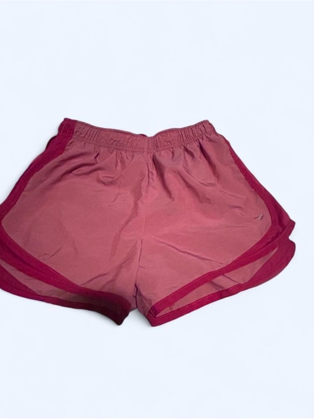 Nike Two-Tont8 ,!! e Rose Athletic Shorts with Dark Rose Trim